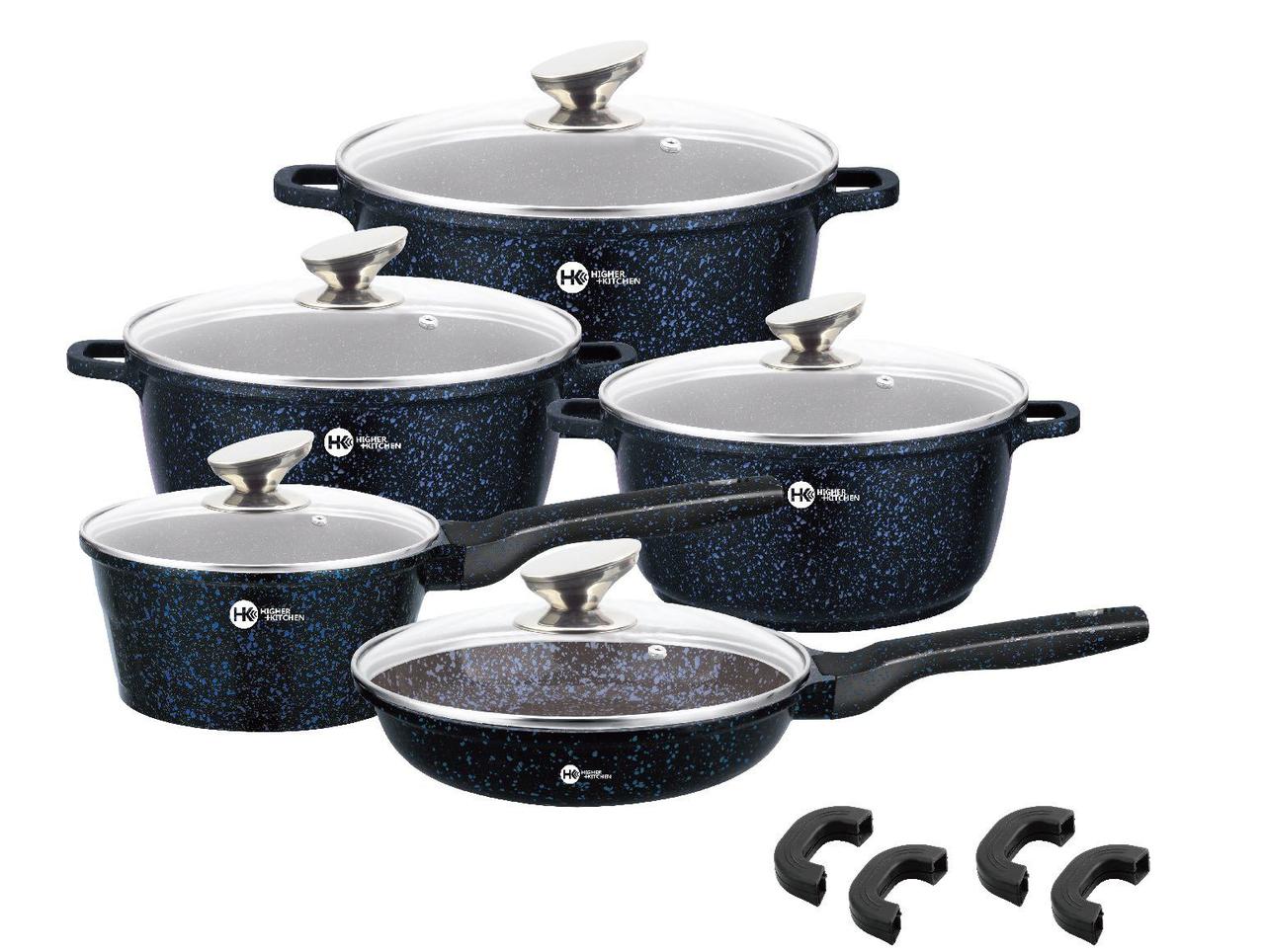 

Набор посуды с гранитным антипригарным покрытием Higher Kitchen HK-305 Blue