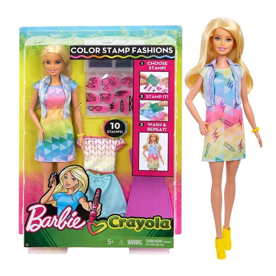 

Кукла Barbie Модная печать серия Crayola