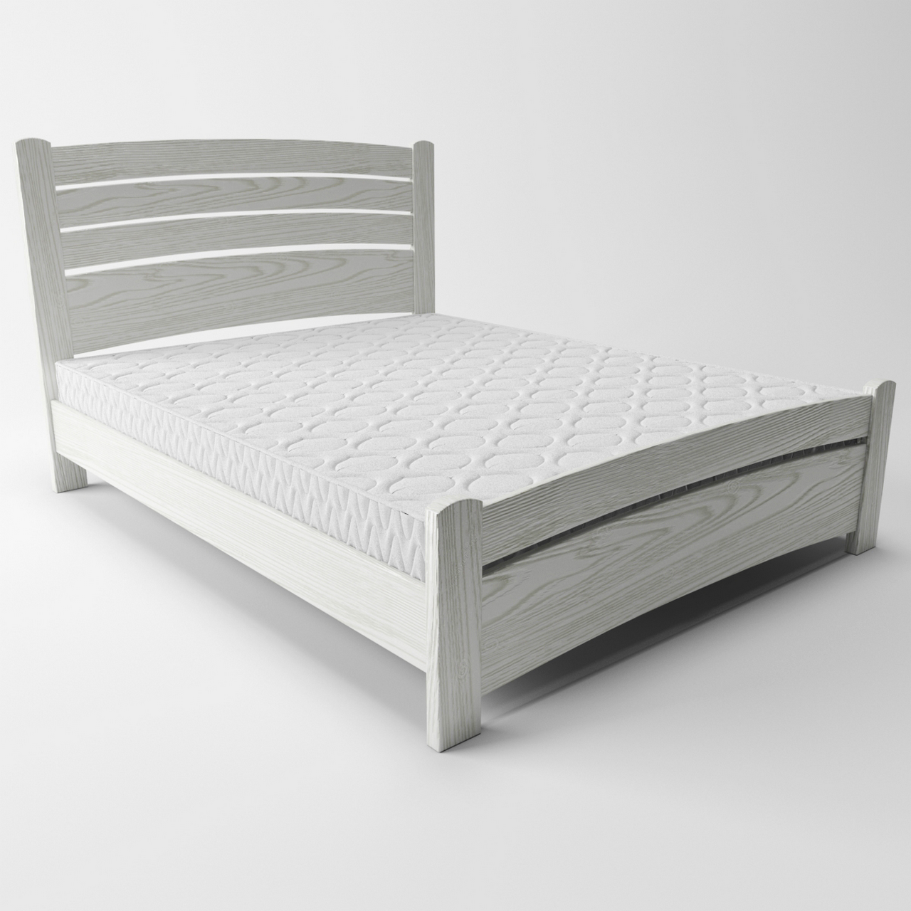 

Кровать деревянная из массива ясеня ХМФ Сидней-3 1400х2000 белая