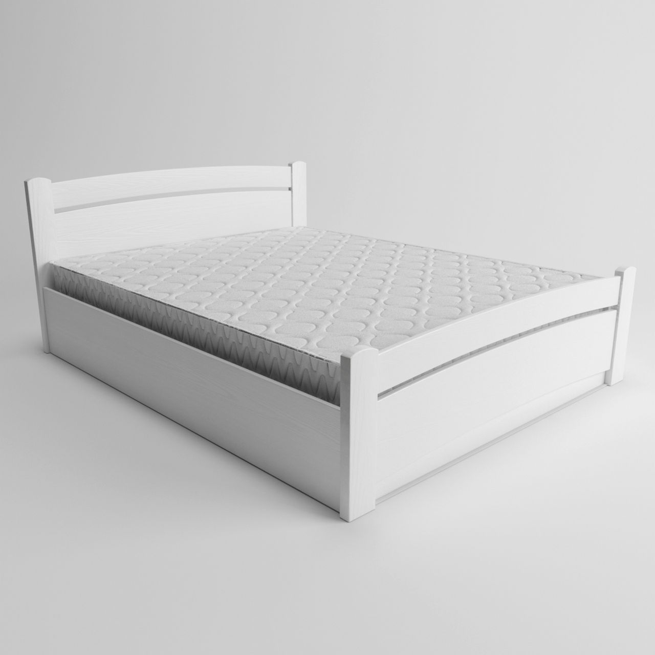 

Кровать деревянная из массива ясеня ХМФ Сидней 2 с подъемным механизмом 1600х2000 белая