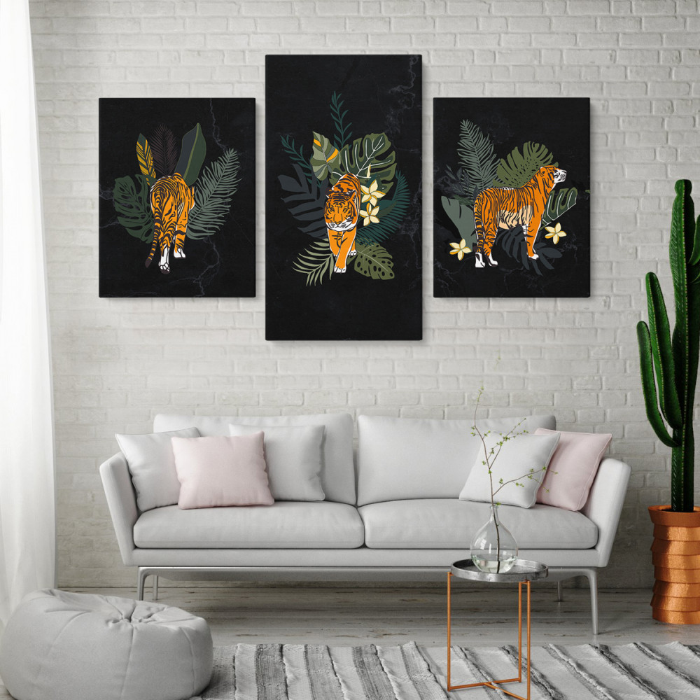 

Модульная картина из трех частей Malevich Store Gold Nature 141x90 см