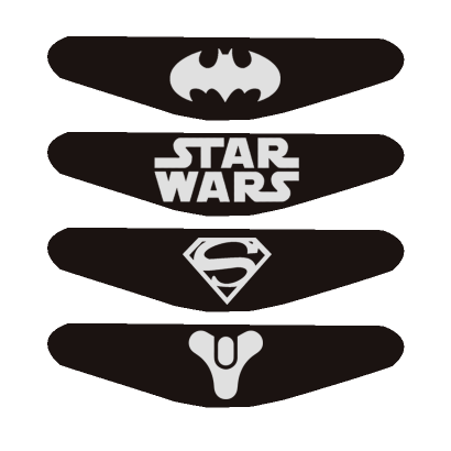 

Наклейка RMC PlayStation 4 На Світлову Панель Batman + Superman + StarWars + Destiny Black Новый