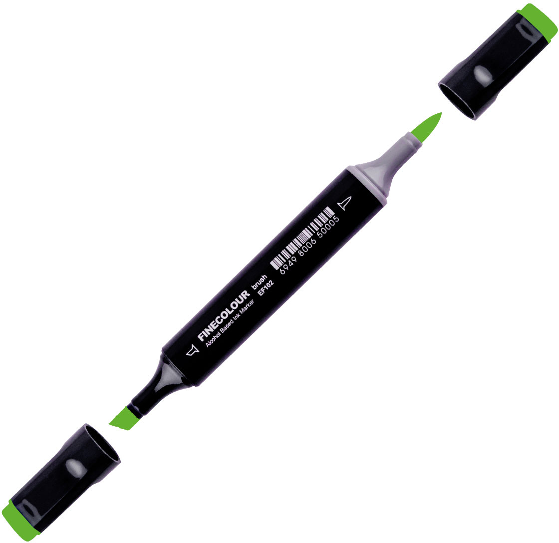 

Маркер Finecolour Brush спиртовой 044 пальмовый зеленый YG44 (EF102-44)