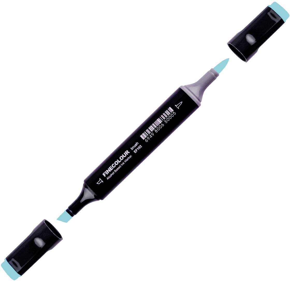 

Маркер Finecolour Brush спиртовой 076 аква BG76 (EF102-76N)