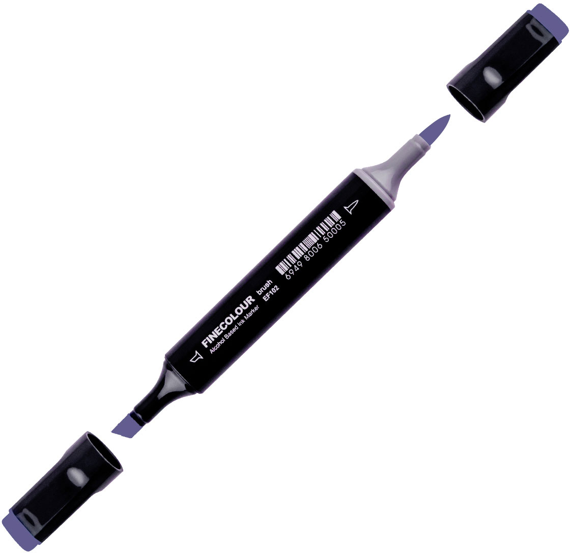 

Маркер Finecolour Brush спиртовой 196 сине-фиолетовый B196 (EF102-196)