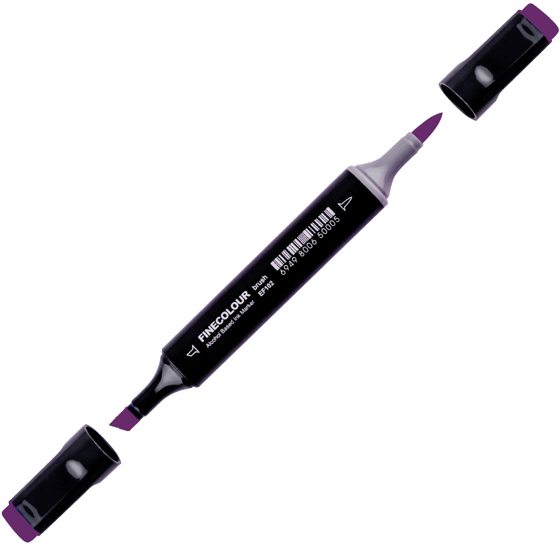 

Маркер Finecolour Brush спиртовой 123 темно-фиолетовый V123 (EF102-123)