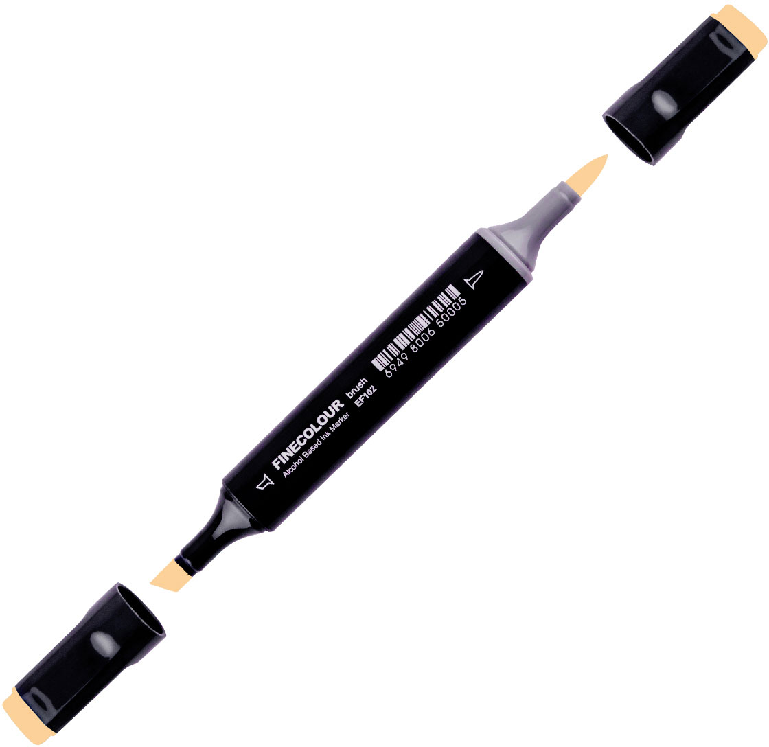 

Маркер Finecolour Brush спиртовой 157 бледная сепия YR157 (EF102-157)