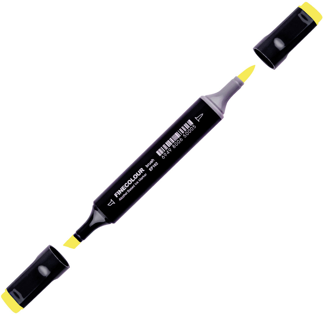 

Маркер Finecolour Brush спиртовой 283 флуоресцентный желтый FY283 (EF102-283)