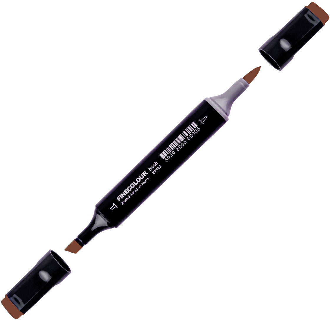 

Маркер Finecolour Brush спиртовой 412 умбра жженая E412 (EF102-412N)