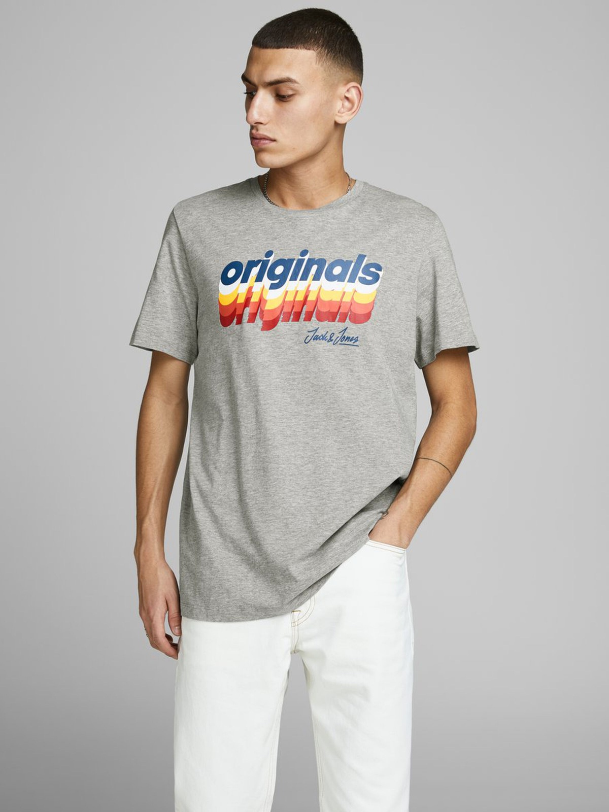 

Футболка Jack & Jones  Серый 12168083LightRgey, Футболка Jack & Jones XL Серый 12168083LightRgey