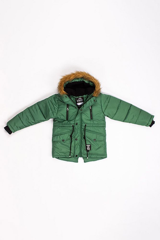 

Куртка коротка на хлопчика Aressy 128 зелений (SKT000591439)