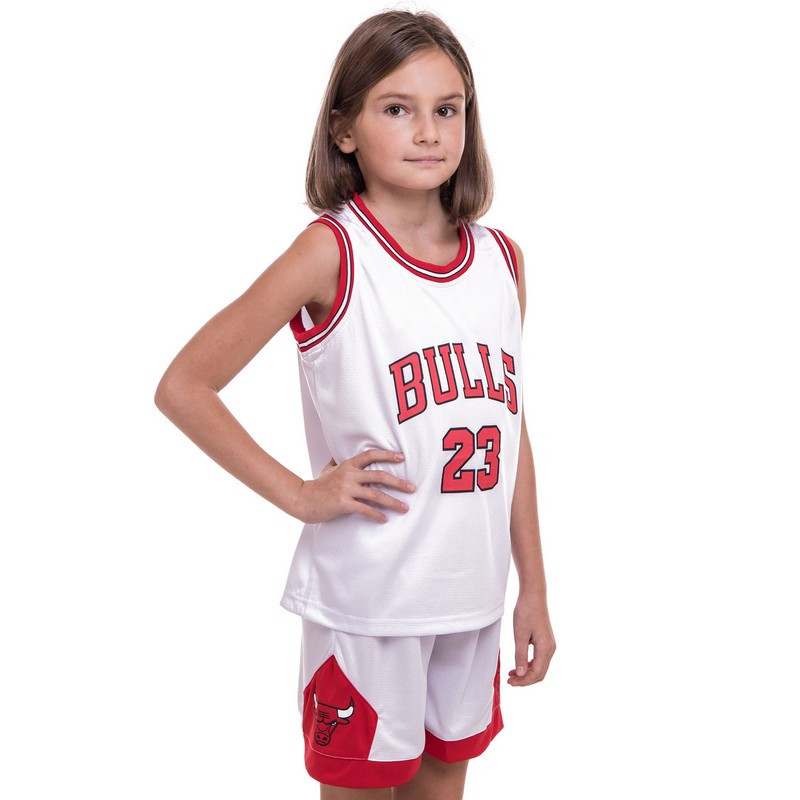 

Форма баскетбольная подростковая Zelart NB-Sport Bulls 5351 XL 150-160 см White