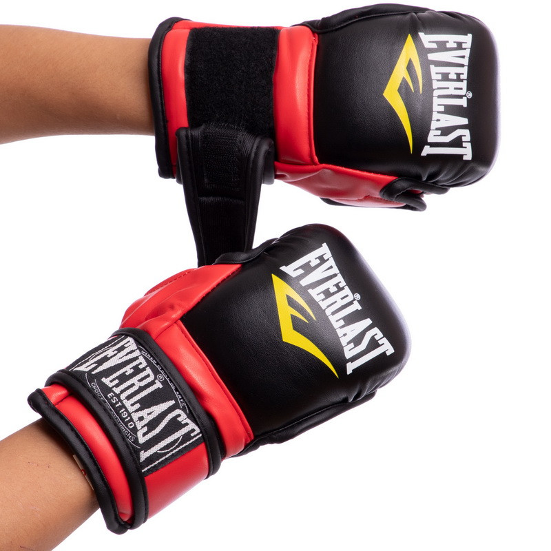 

Перчатки гибридные для единоборств Everlast Heroe 4612 размер L Black-Red