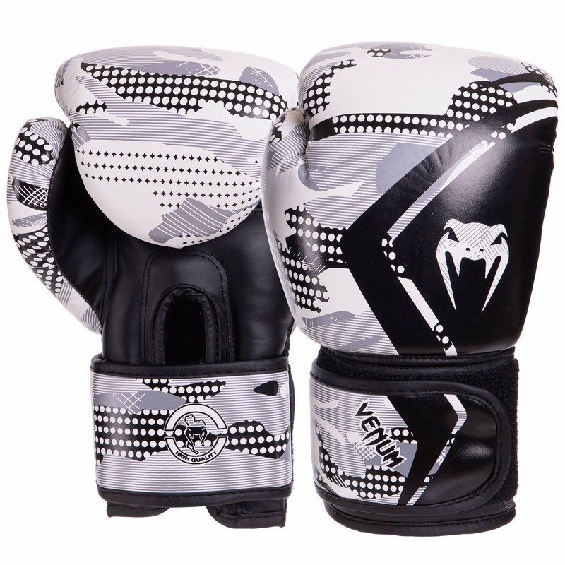 

Перчатки для бокса и единоборств Venum Heroe 3397 White-Grey-Black 8 унций