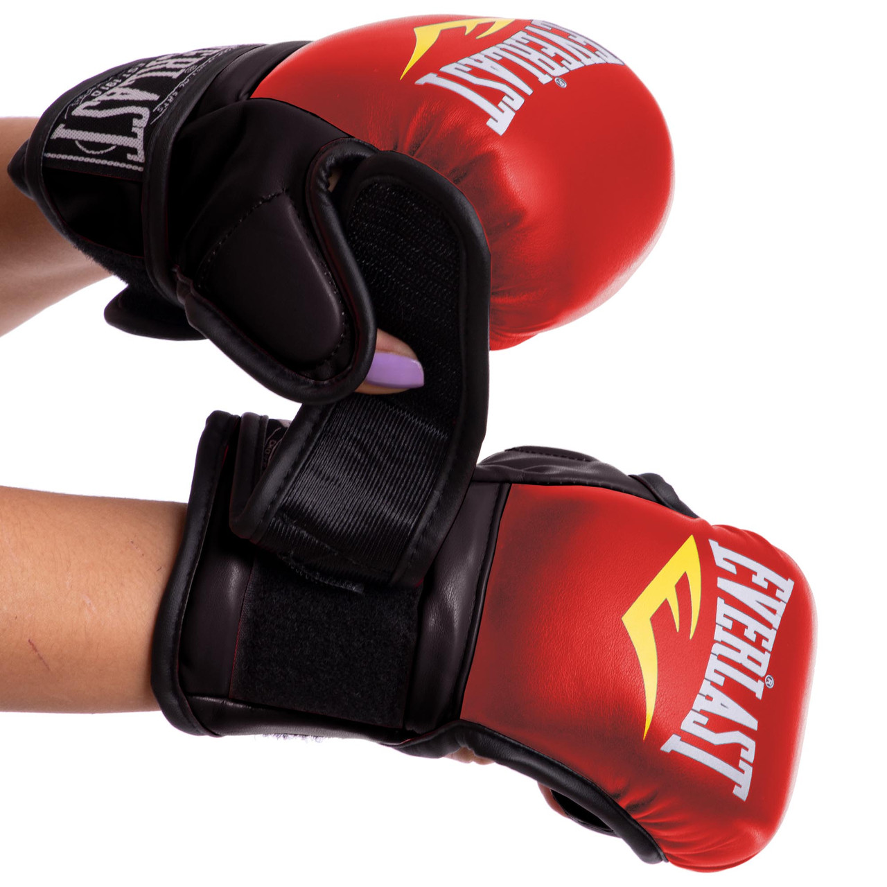 

Перчатки гибридные для единоборств Everlast Heroe 4612 размер M Red-Black