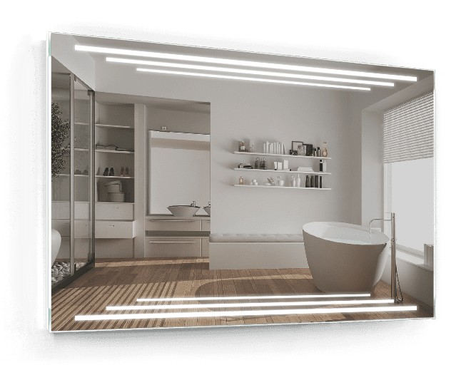 

Зеркало c LED подсветкой Smart Mirror сенсорное Novara SK 100х80 см Прямоугольное