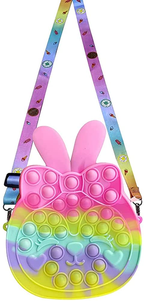 

Pop It Антистресс Игрушка (Поп Ит - Попит - Popit) - 22158 - Сумочка Зайчик с ремнем, разноцветная