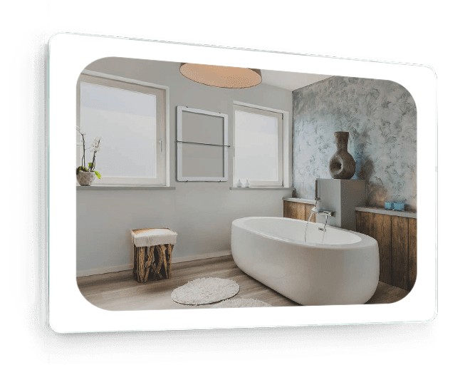

Зеркало c LED подсветкой Smart Mirror сенсорное Sarlat SK 90х80 см Прямоугольное