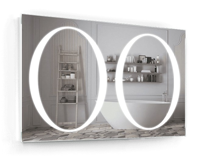 

Зеркало c LED подсветкой Smart Mirror сенсорное Viareggio SK 120х90 см Прямоугольное