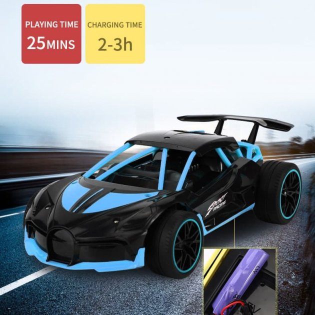 

Спортивная гоночная машинка на радиоуправлении SRCAR STORM Drift RX аккумулятор 3.7V, управление 2.4 GHz Синий (666-771)