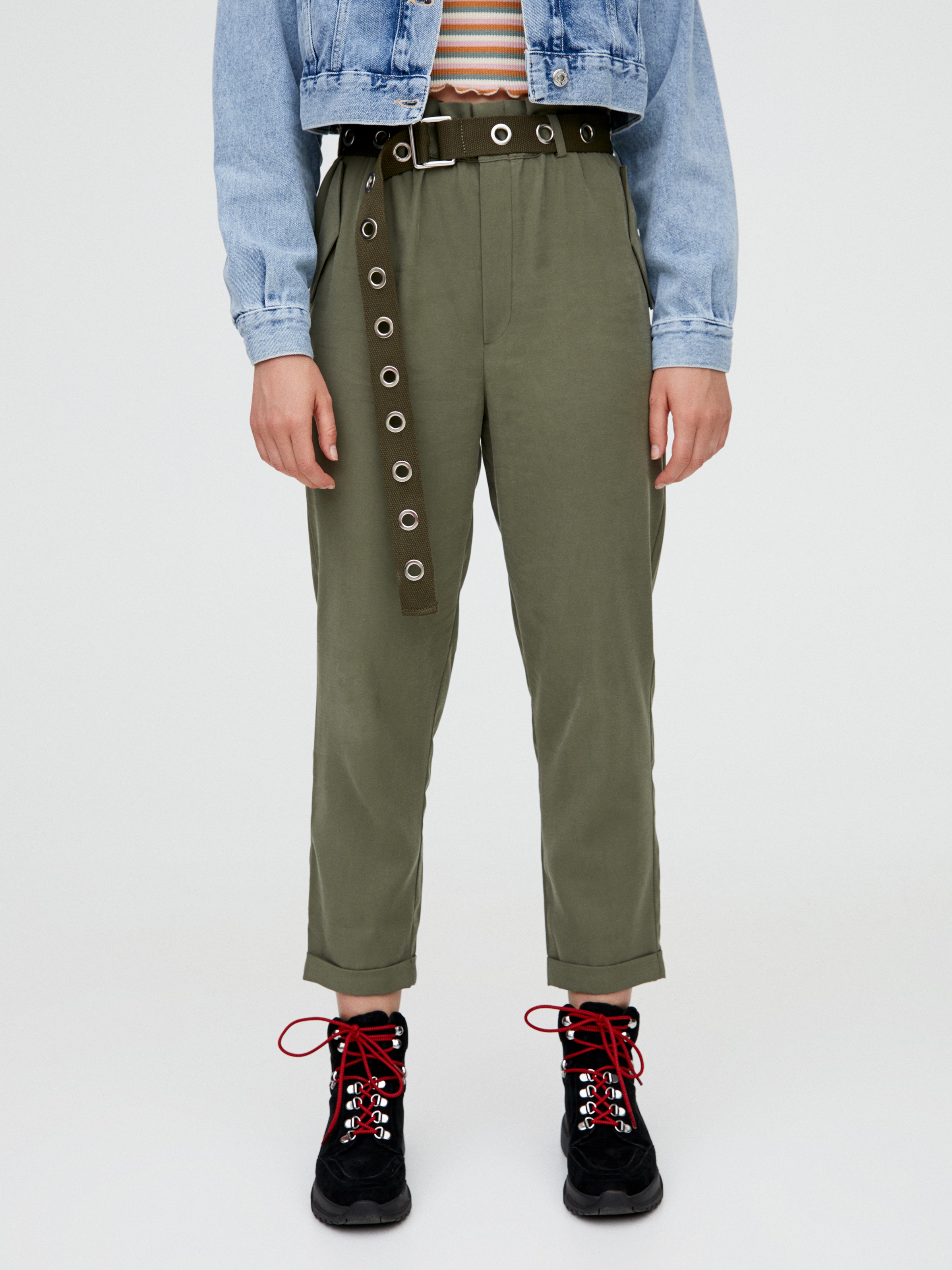 

Брюки Pull & Bear 9671/332/505  Хаки, Брюки Pull & Bear 9671/332/505 XS Хаки