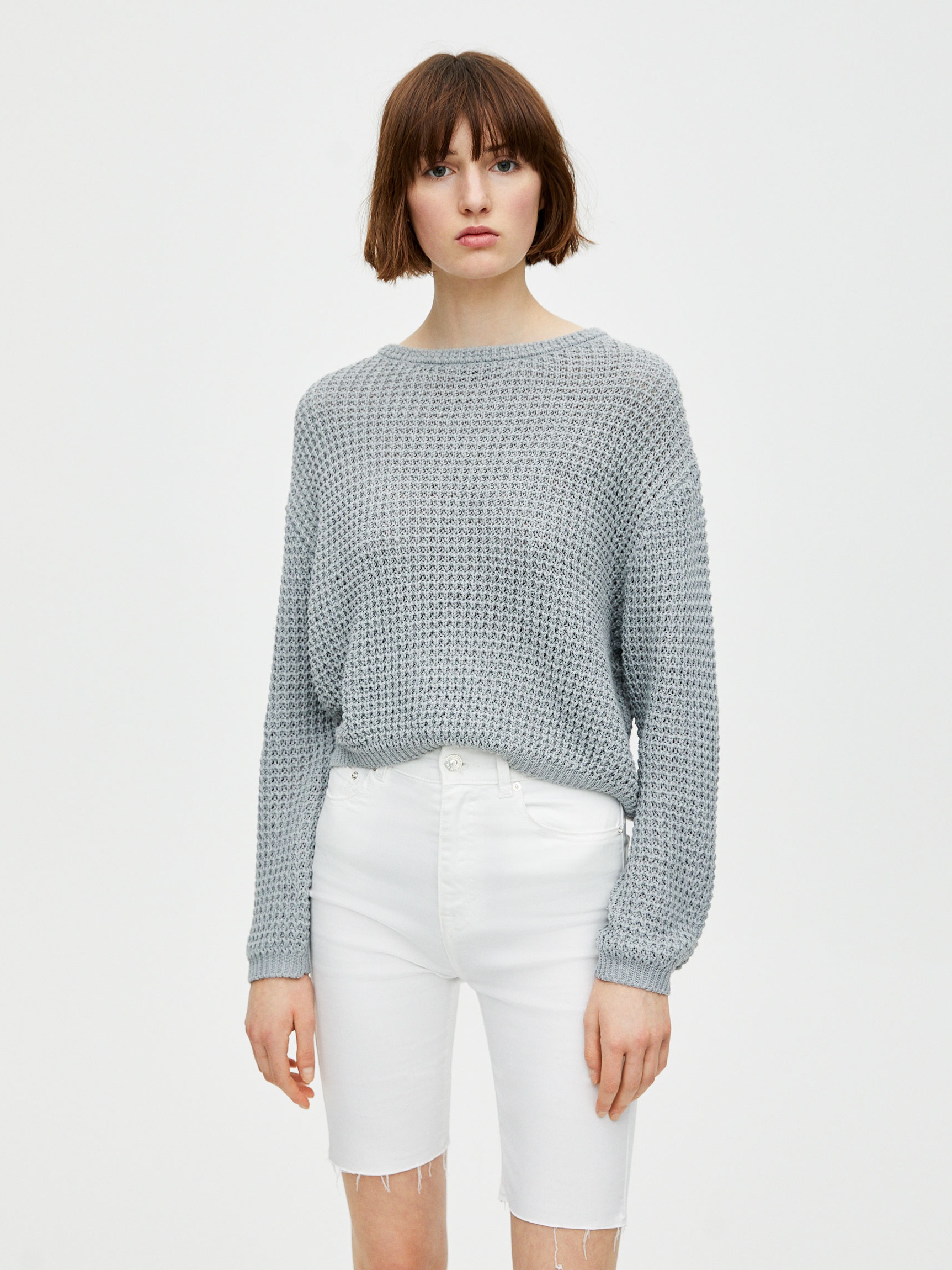 

Джемпер Pull & Bear 5558/316/803  Серый, Джемпер Pull & Bear 5558/316/803 M Серый