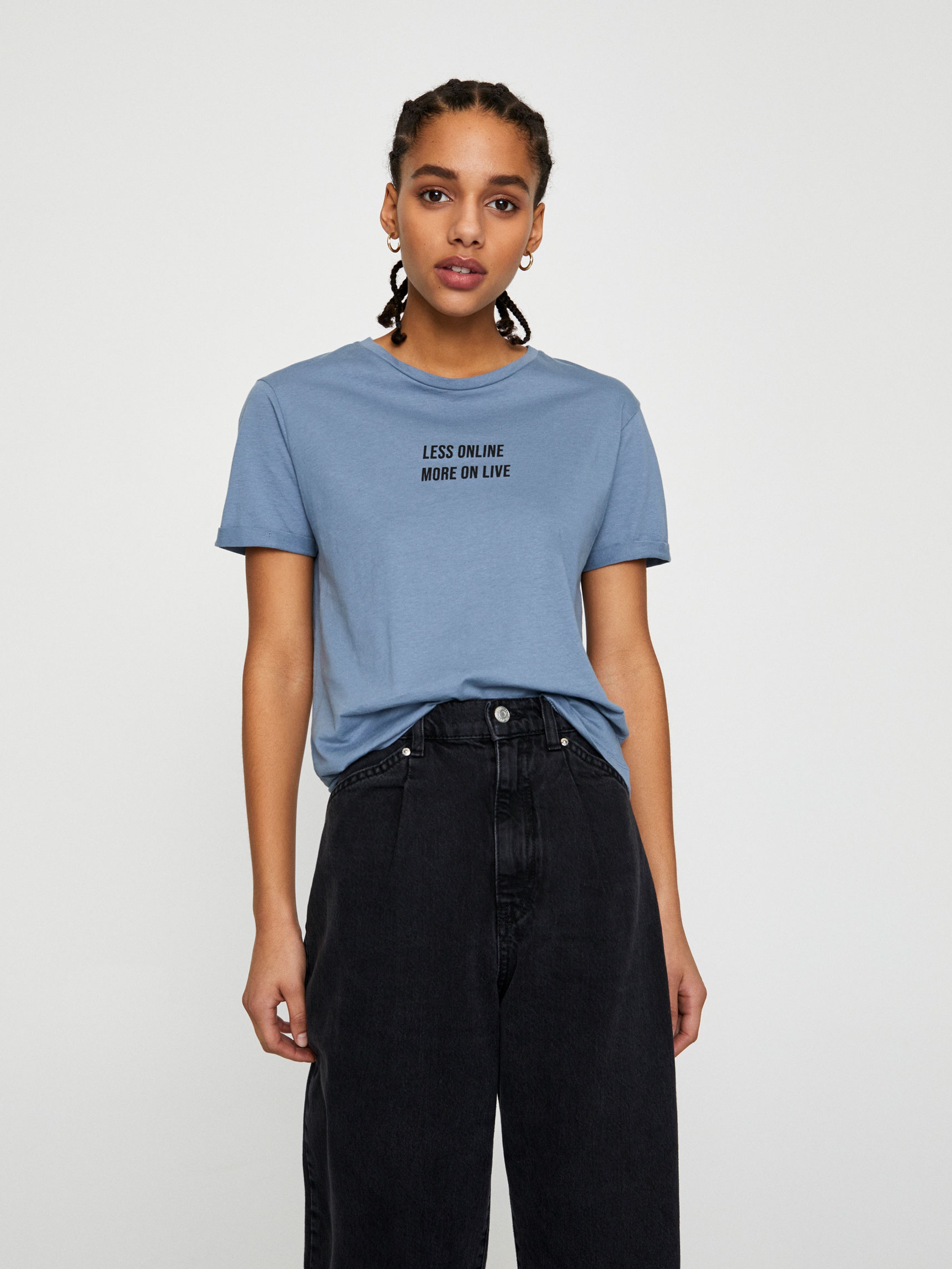 

Футболка Pull & Bear 5234/313/485  Голубая, Футболка Pull & Bear 5234/313/485 S Голубая