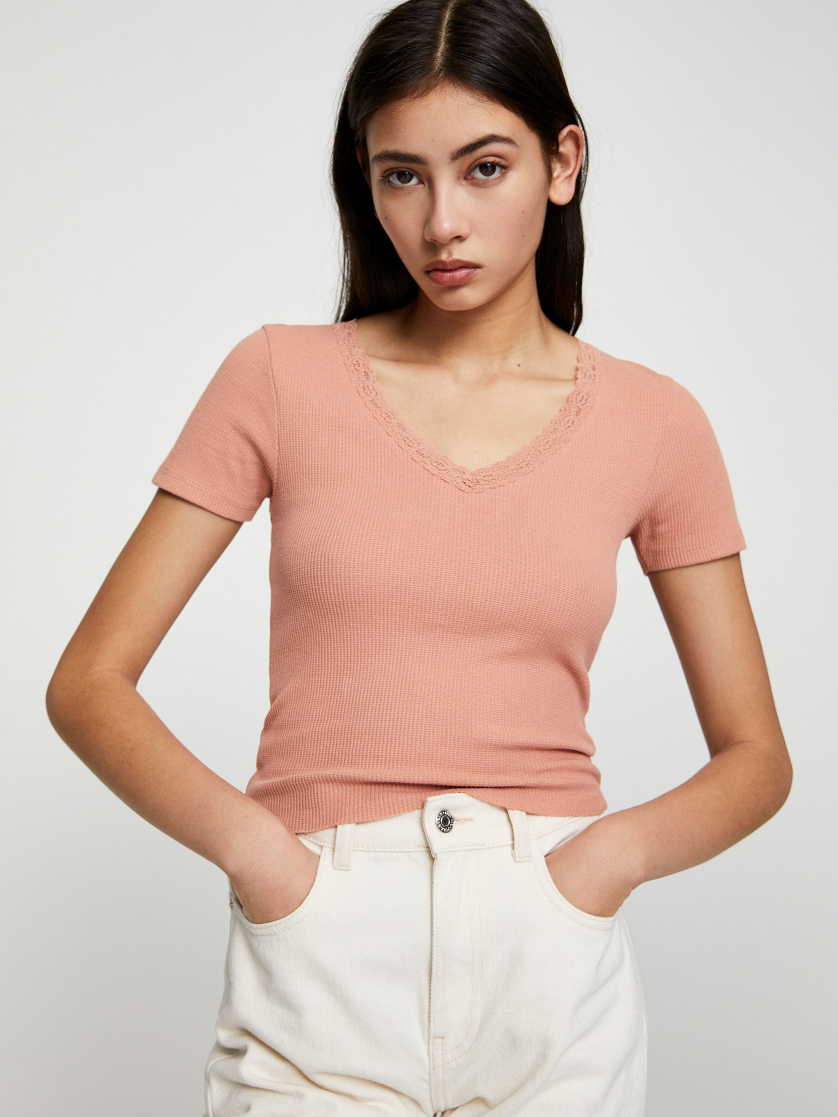 

Футболка Pull & Bear 5234/374/620  Пудра, Футболка Pull & Bear 5234/374/620 L Пудра