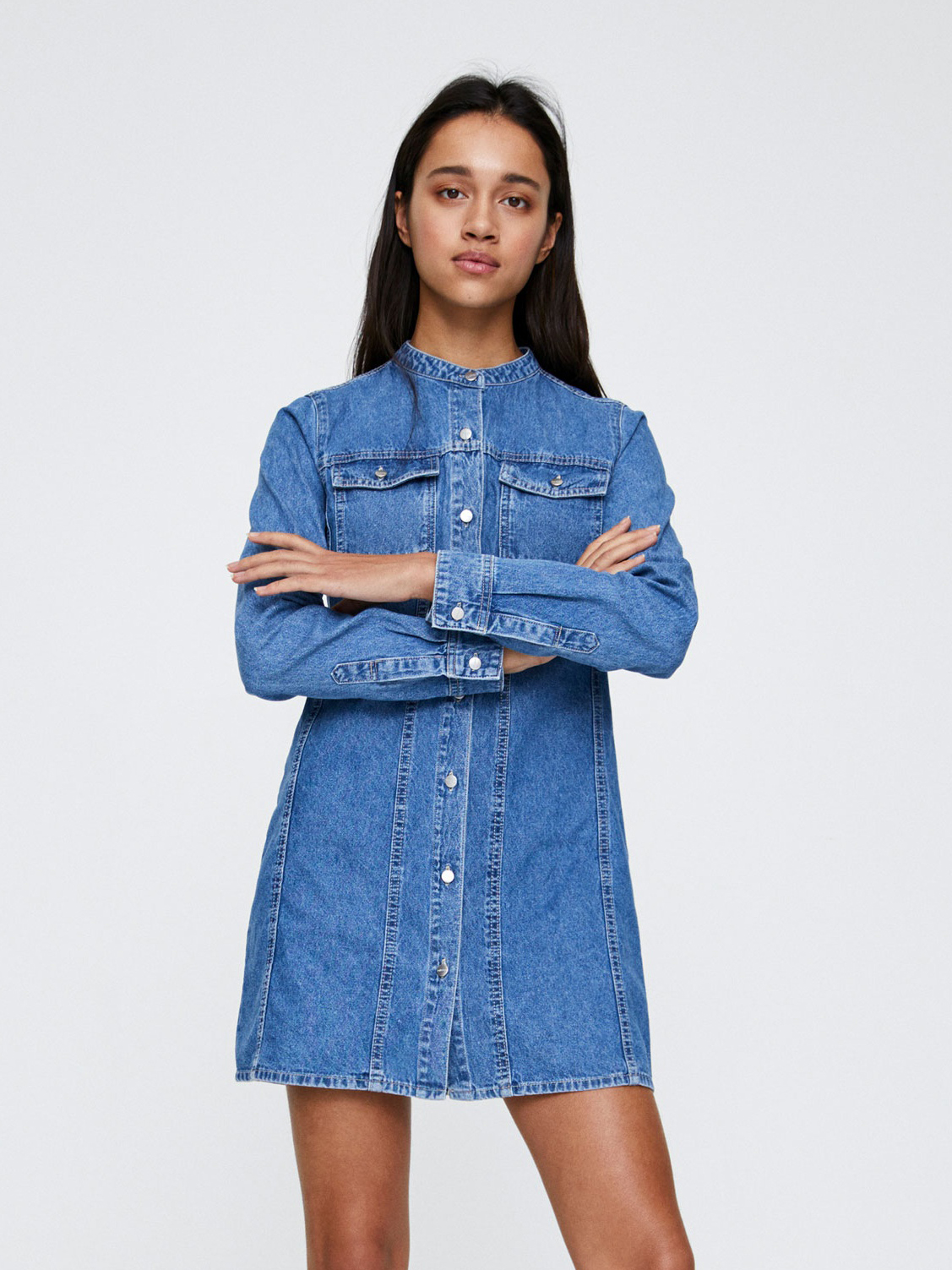 

Платье джинсовое Pull & Bear 5392/301/400  Голубое джинс, Платье джинсовое Pull & Bear 5392/301/400 M Голубое джинс