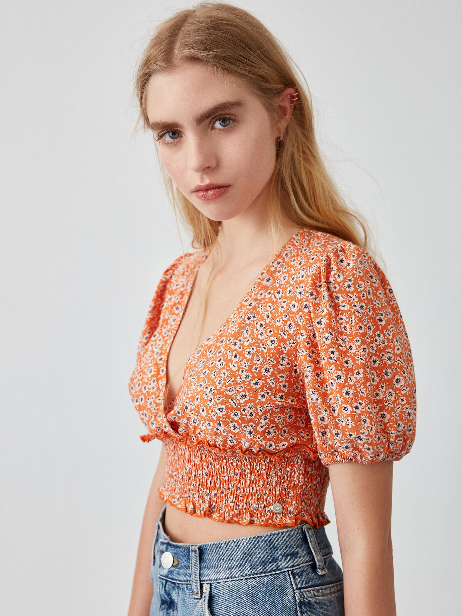 

Топ Pull & Bear 5475/303/627  Оранжевый, Топ Pull & Bear 5475/303/627 M Оранжевый