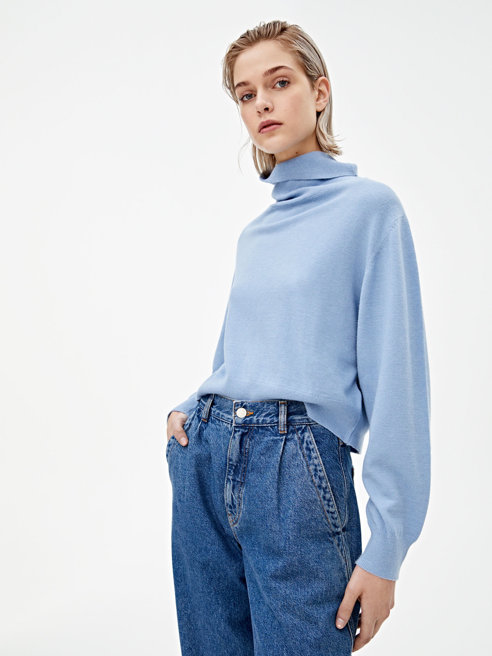 

Свитер Pull & Bear 5553/302/412  Голубой, Свитер Pull & Bear 5553/302/412 XS Голубой