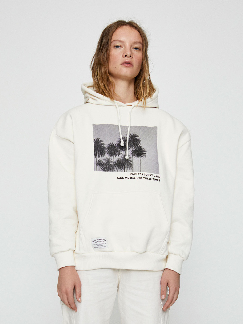 

Худи Pull & Bear 5596/363/805 L Молочное