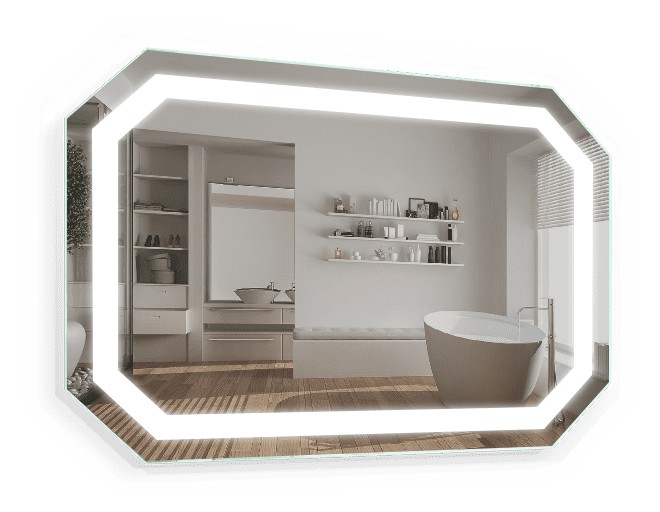 

Зеркало c LED подсветкой Smart Mirror сенсорное Bastia SK 100х80 см Прямоугольное