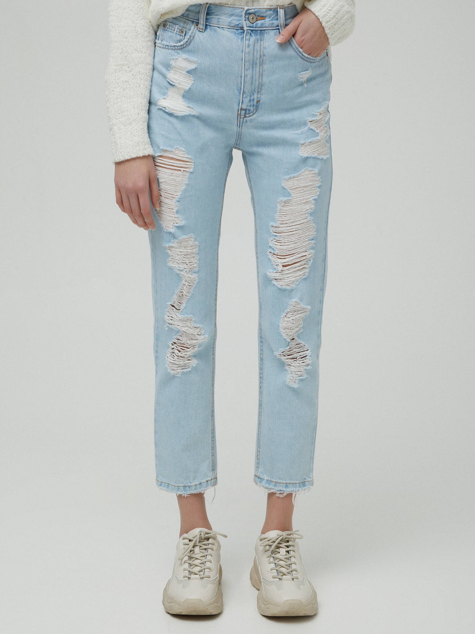 

Джинсы Pull & Bear 5684/301/406 42 Голубые джинс