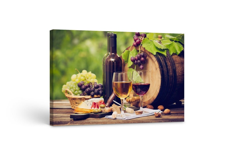 

Картина на холсте Красное и белое вино51x34 см (144)