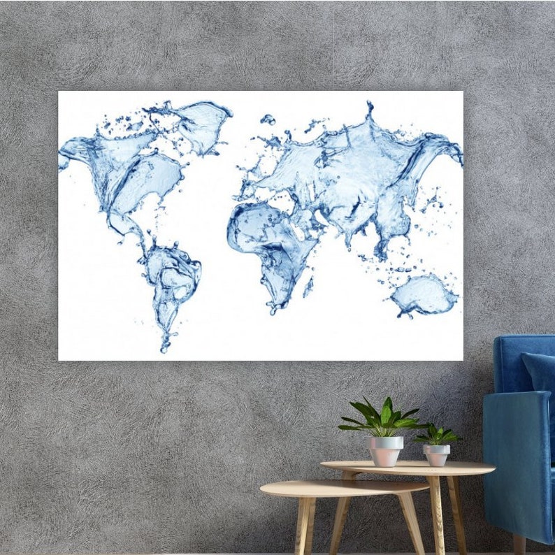 

Картина на холсте Карта мира абстракция 122x81 см (165)