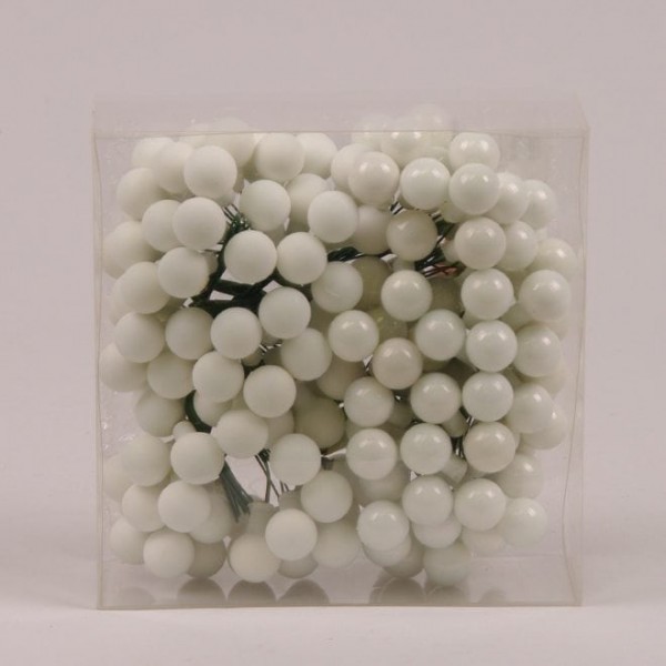

Шарики стеклянные 1,5 см. белые (12 пучков-144 шарика) Flora 44617 (NAT09489)