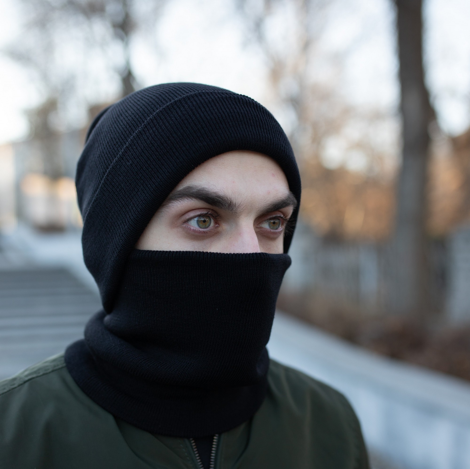 

Теплый комплект шпака и баф YOZONE из акрила  серый SH04, Теплый комплект шпака и баф YOZONE из акрила One Size серый SH04