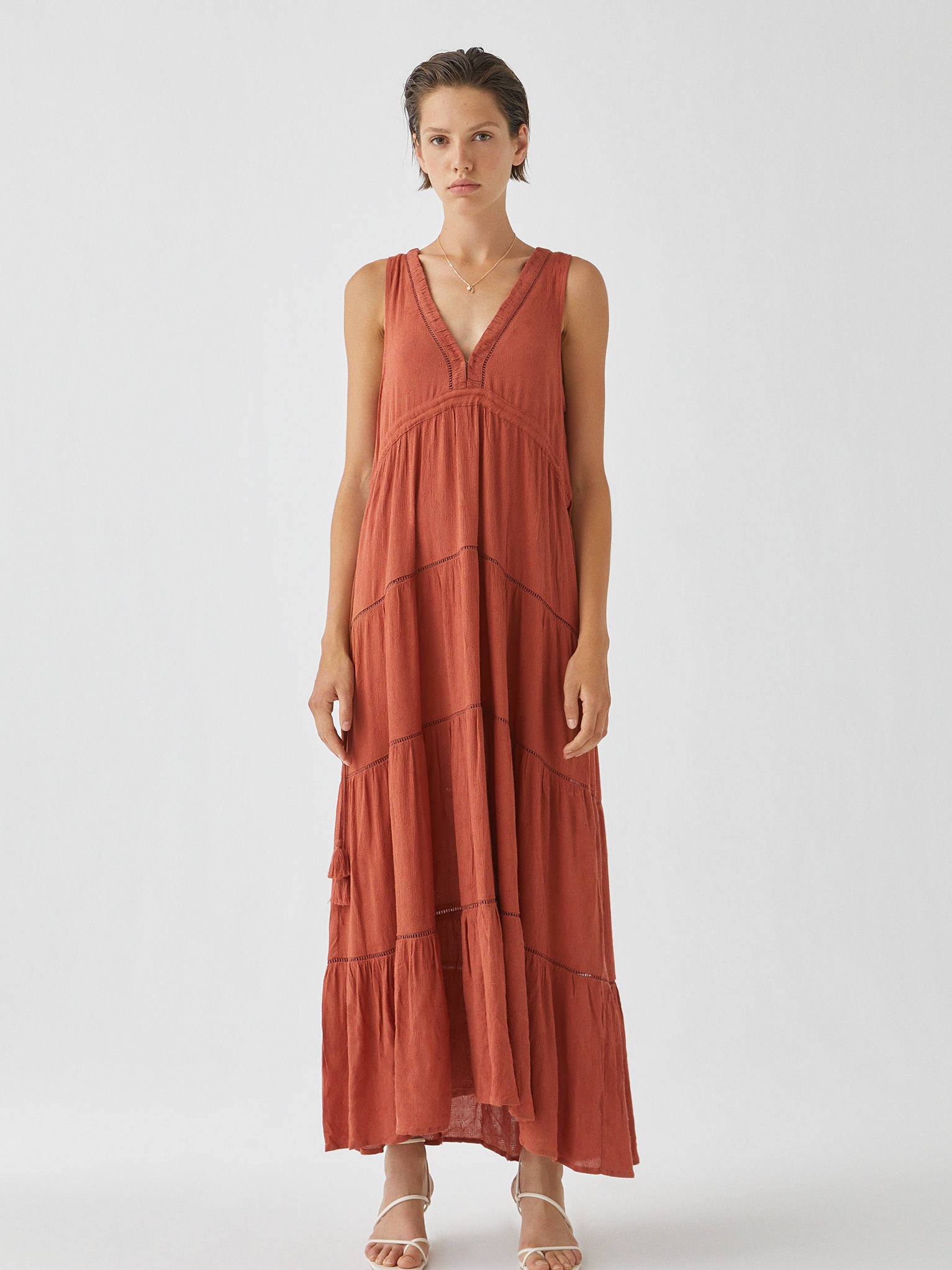 

Сарафан Pull & Bear 9391/300/701 L Терракотовый