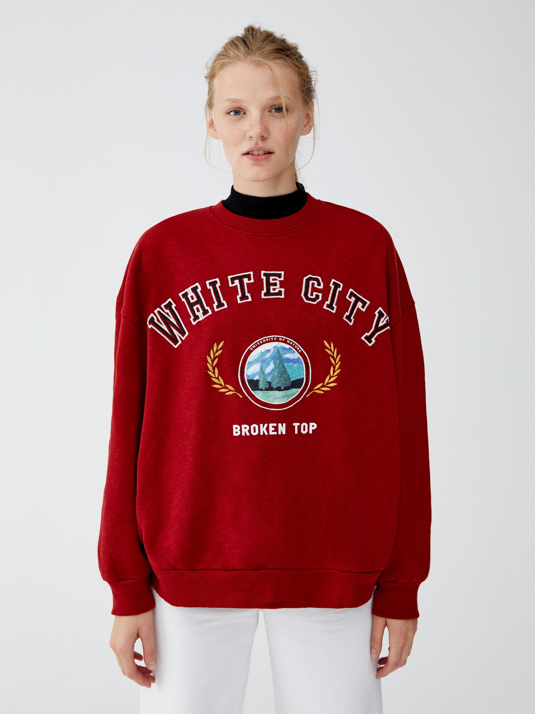 

Свитшот Pull & Bear 9595/309/606 XS Терракотовый