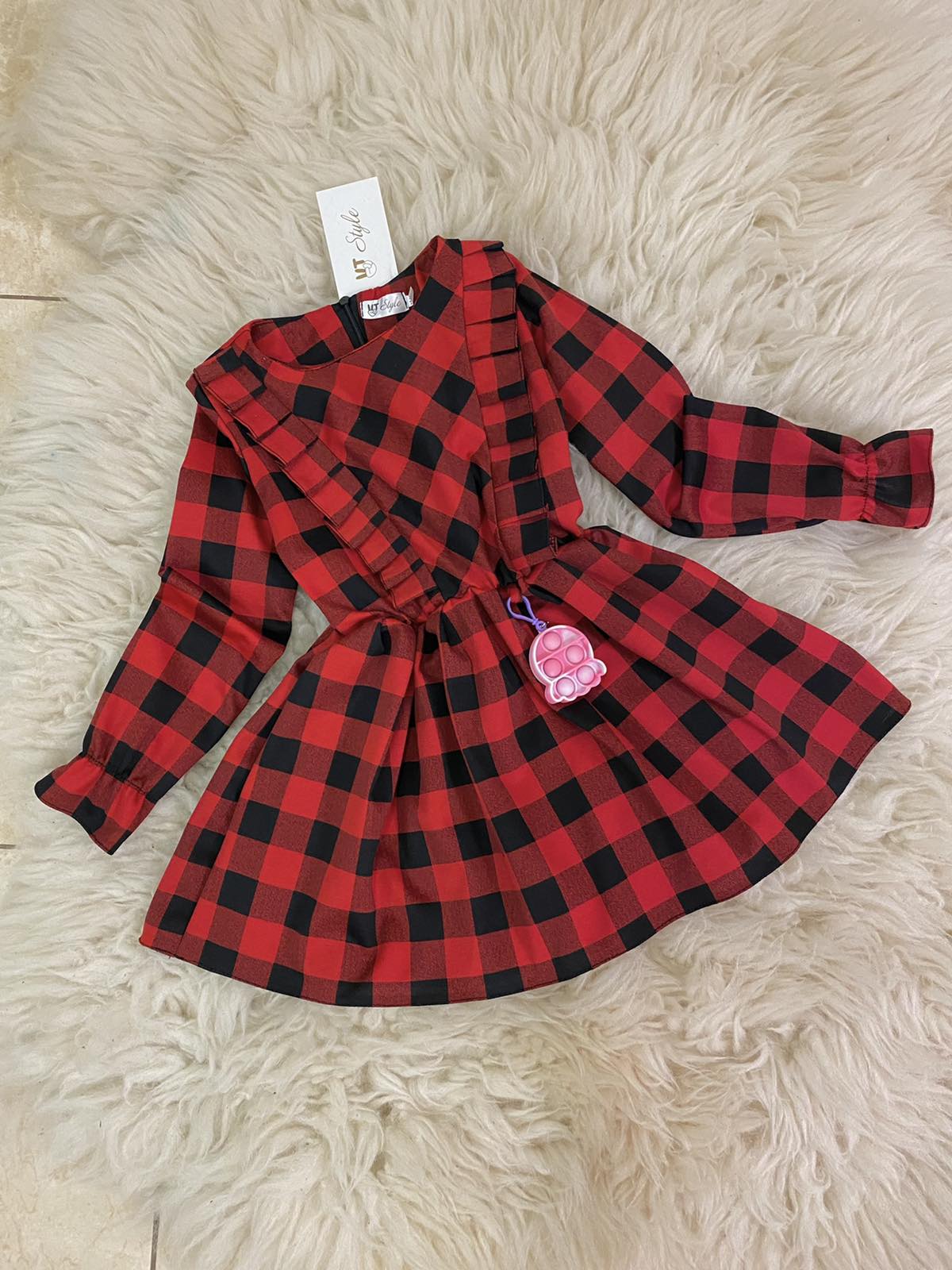 

Платье для девочек, Артикул: PN1589-красный (110 СМ)