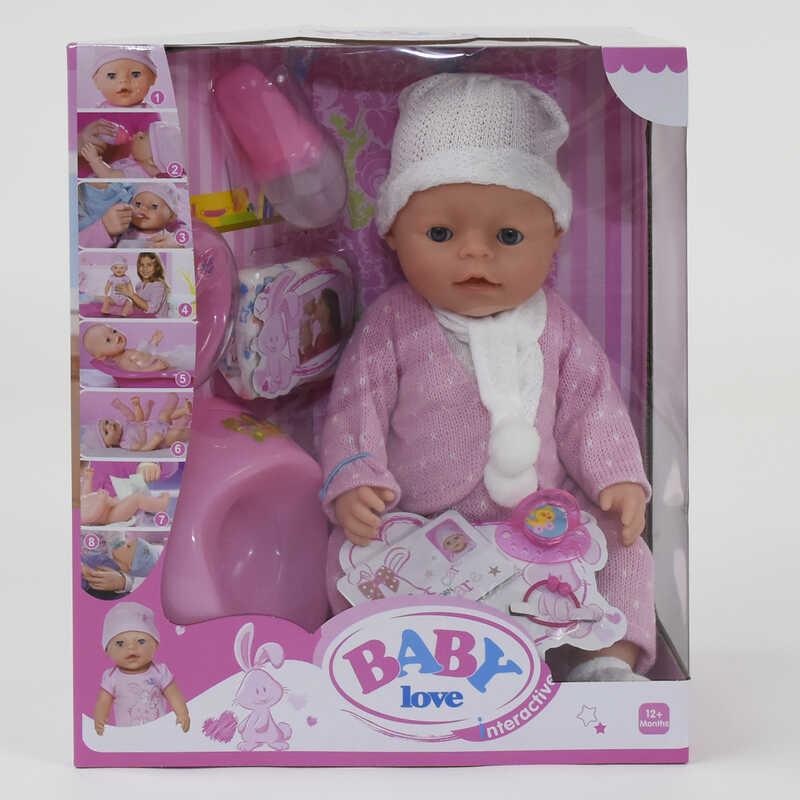 

Кукла пупс функциональный Baby Love 020 Cс аксессуарами, в коробке