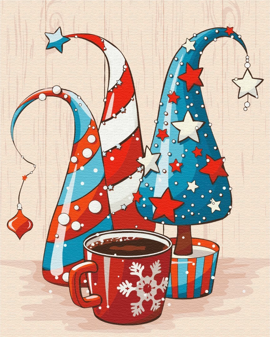 

Картина по номерам 40х50см Brushme Рождественские шляпки