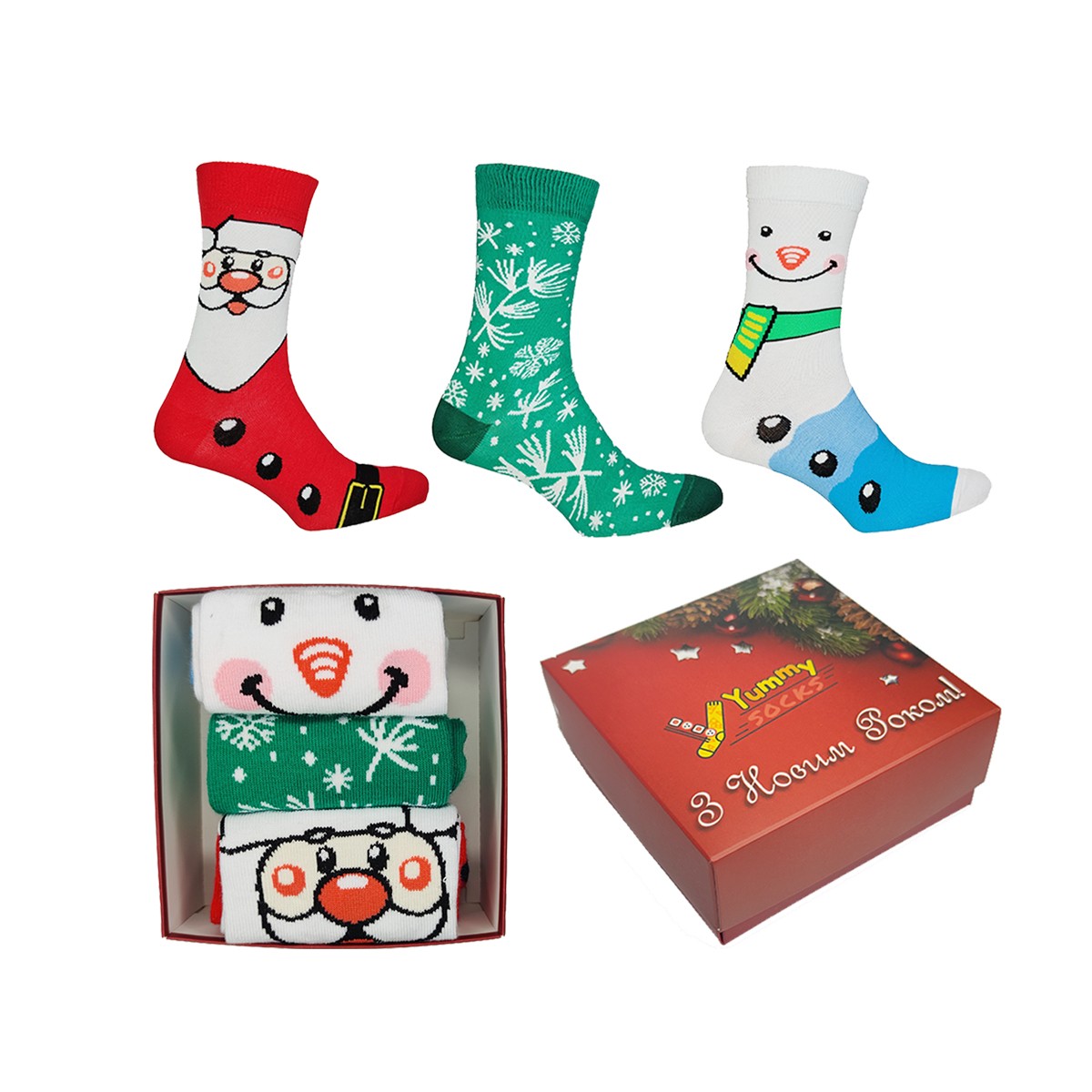 

Женские подарочные новогодние наборы носков с принтами Mix 1 New Year Socks Box 3 пары YummySocks S (-) Разноцветные 3375, Женские подарочные новогодние наборы носков с принтами Mix 1 New Year Socks Box 3 пары YummySocks S (36-39) Разноцветные 3375