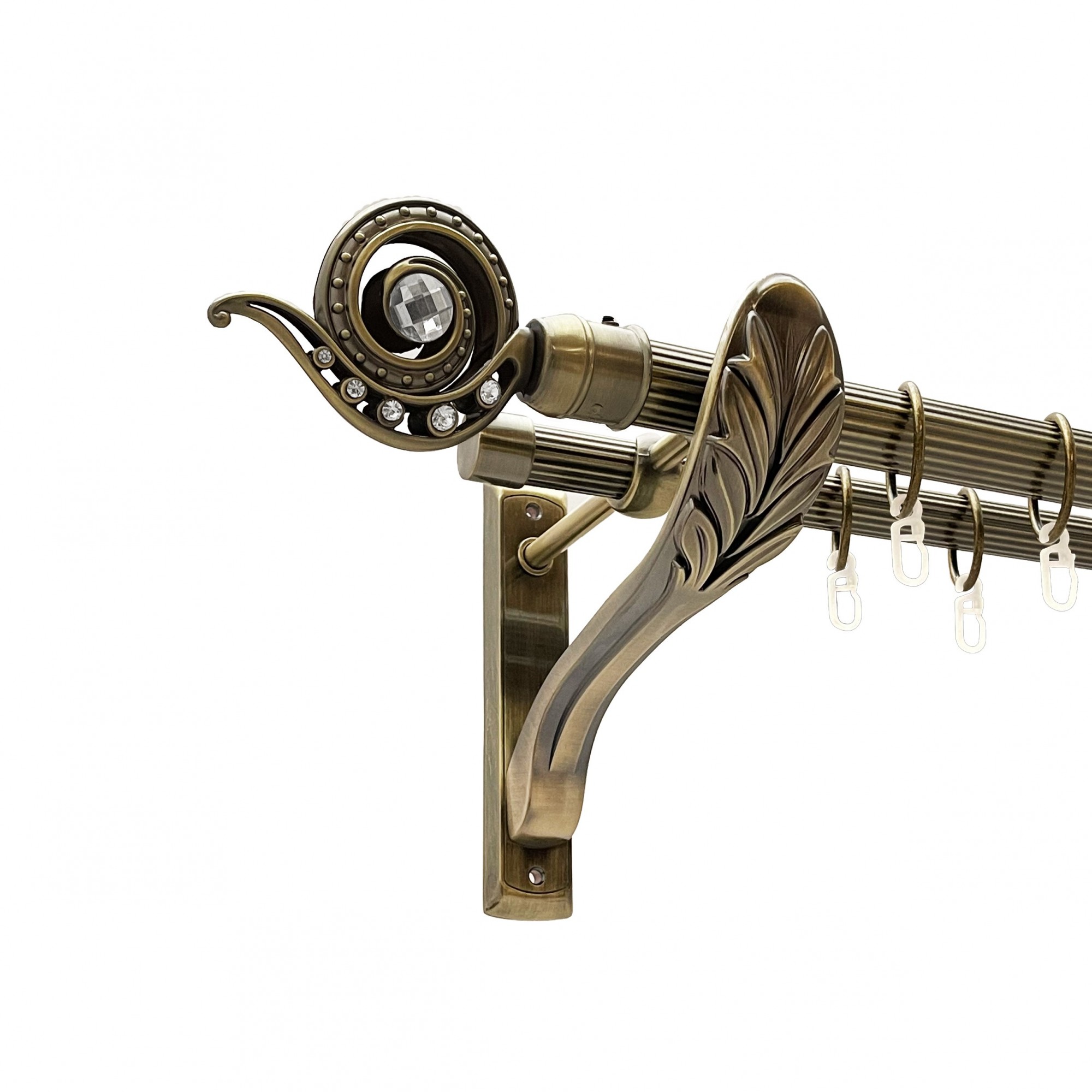 

Карниз Orvit Око Дракона металевий дворядний ретро рифлена труба кільце металеве Антик 25\19 мм 200 см (00-00016543)