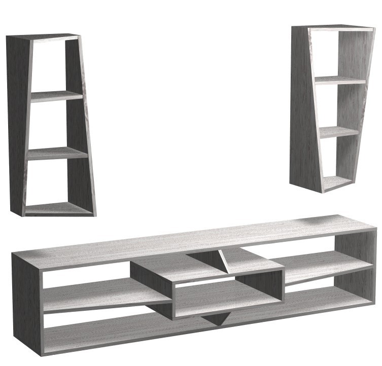 

Стенка в гостинную GT Double twist ДСП 16мм Аляска 180х150х45 см (ММ949122)