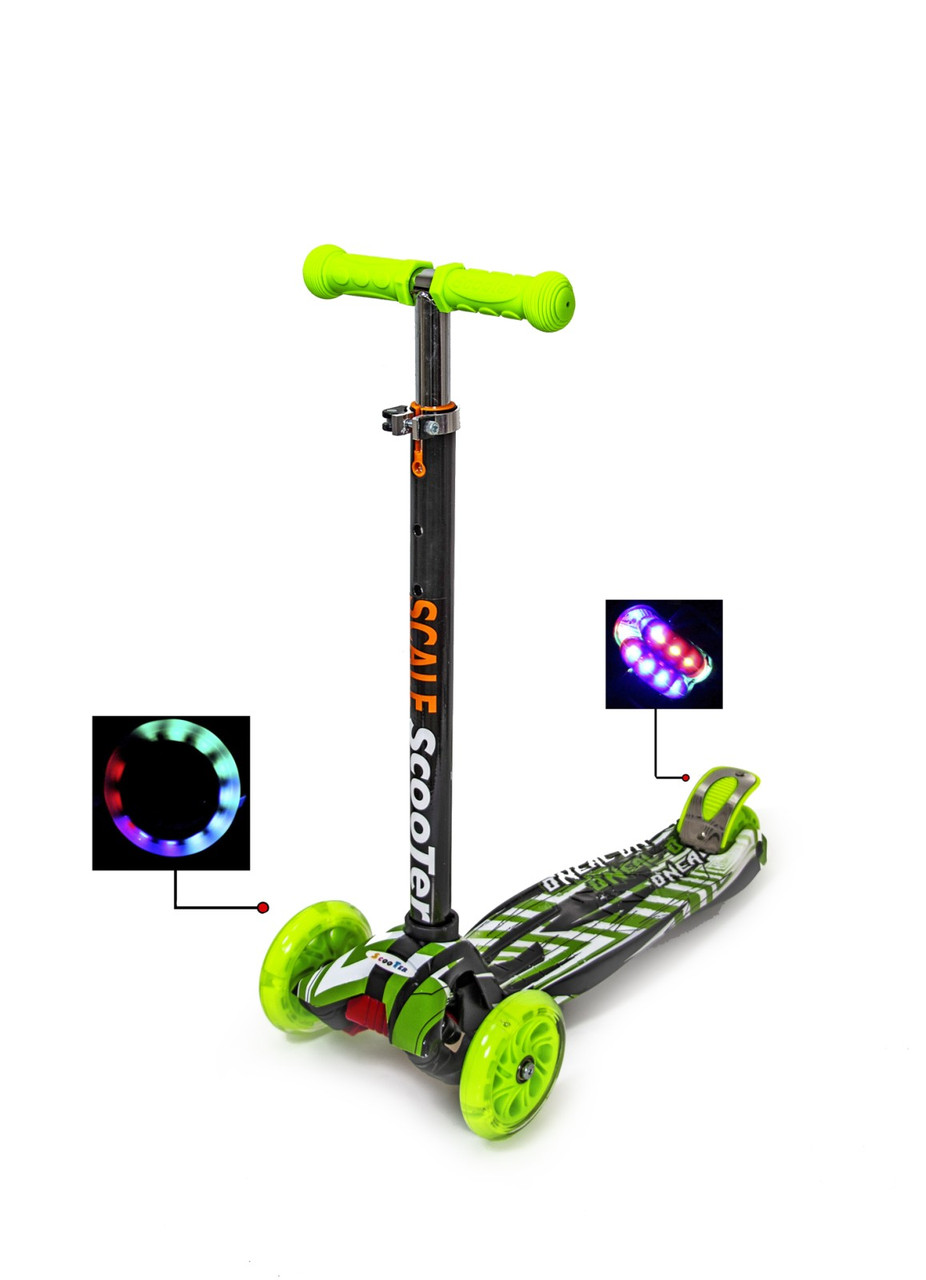 

Трёхколесный детский самокат Scale Scooter MAXI Oneal Святящиеся колеса