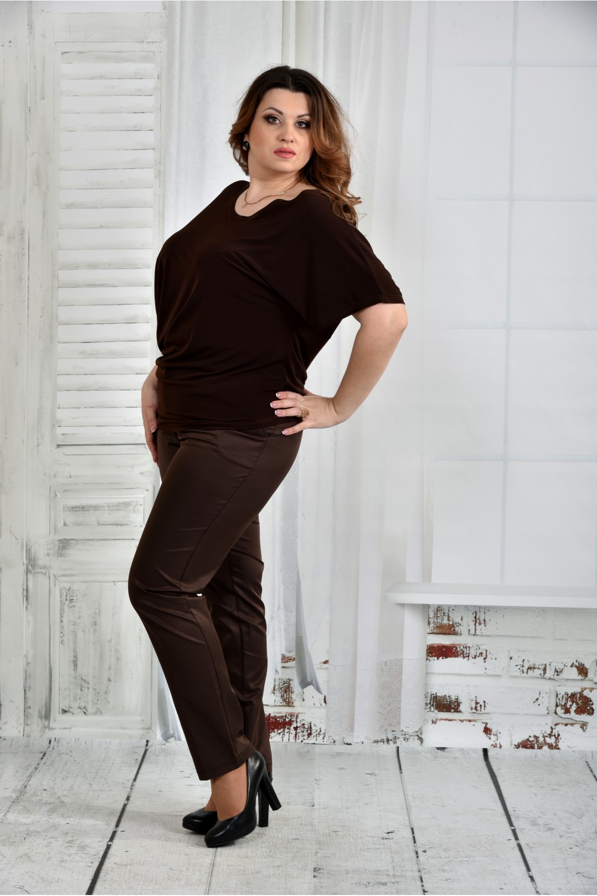 

Блузка Maximoda ЕGS0429-3  коричневый, Блузка Maximoda ЕGS0429-3 72 коричневый