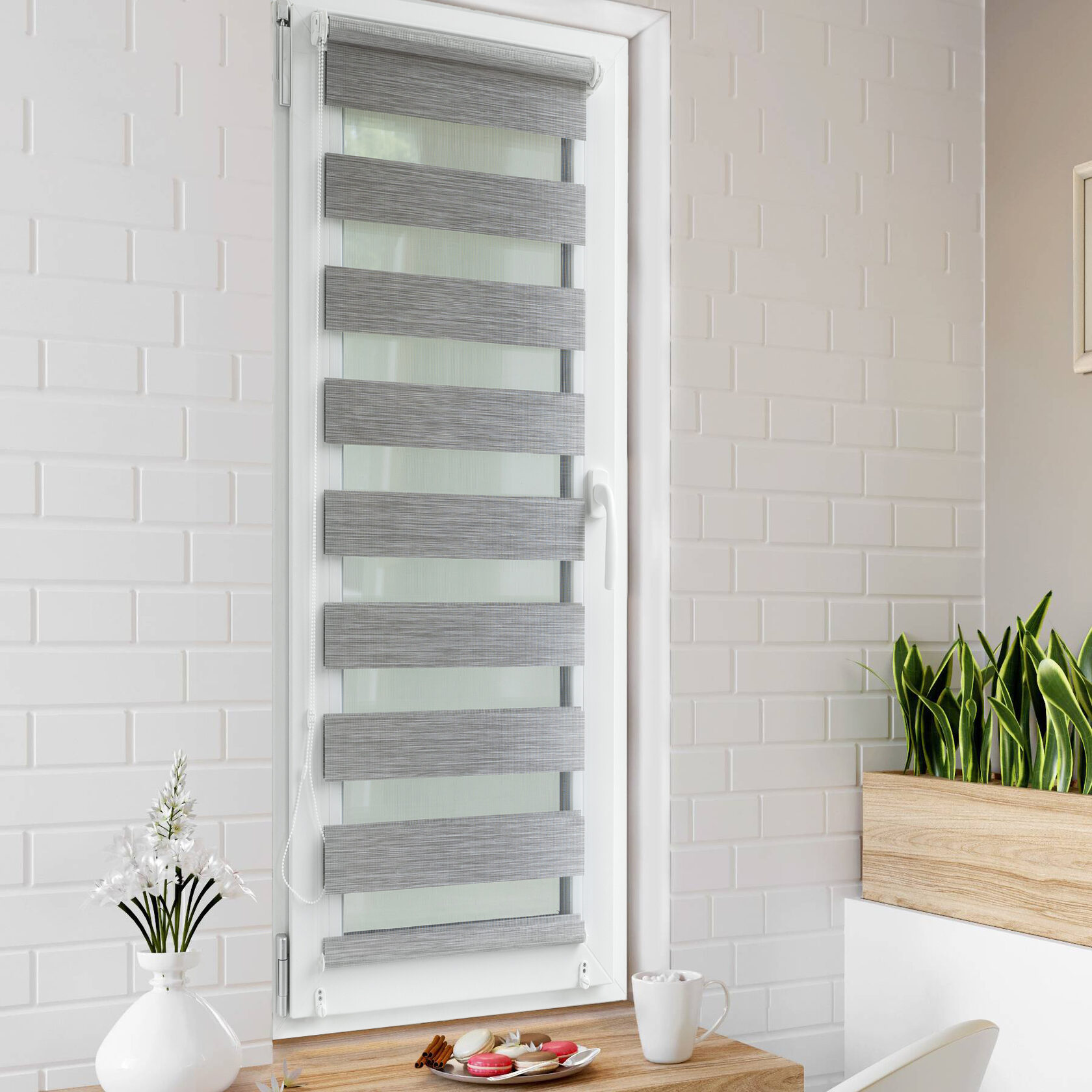

Ролет тканевый Roll deLuxe День Ночь Акация 125x160 см