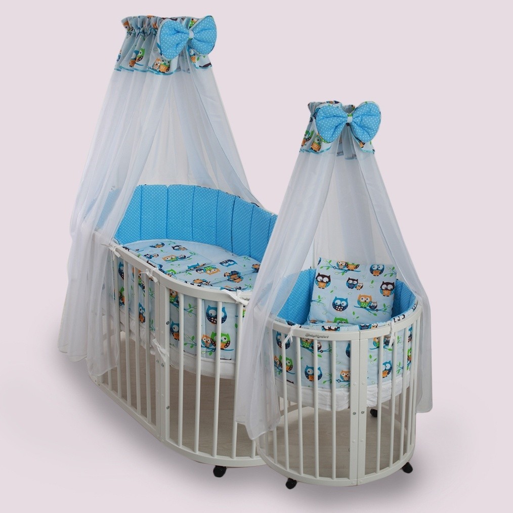 

Классический постельный набор 2в1 BabyKomfort "Колорит Совушки" голубой